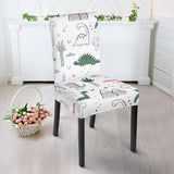 Cute Cartoon Dinosaurs Tree Pattern Dining Chair Slipcover