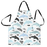 Cute Dolphins Childish Style Pattern Adjustable Apron