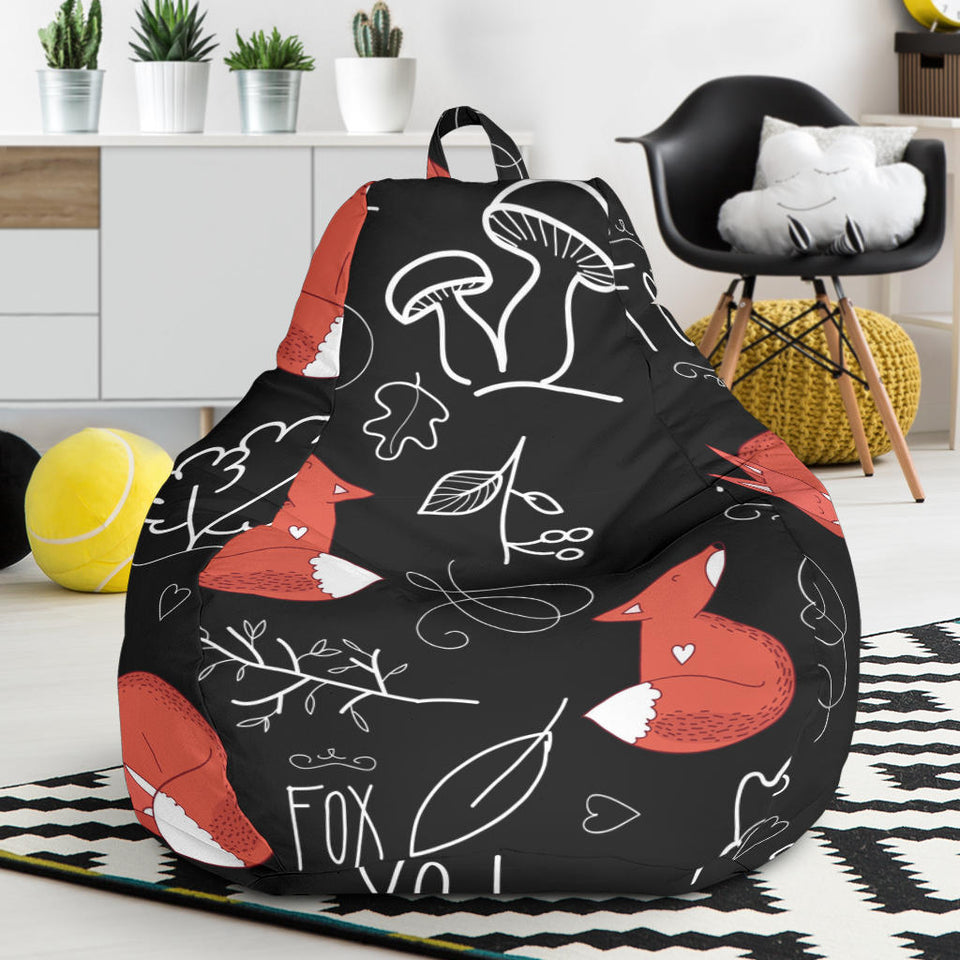 Fox Sleeping Fox Pattern Bean Bag Cover