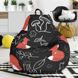 Fox Sleeping Fox Pattern Bean Bag Cover