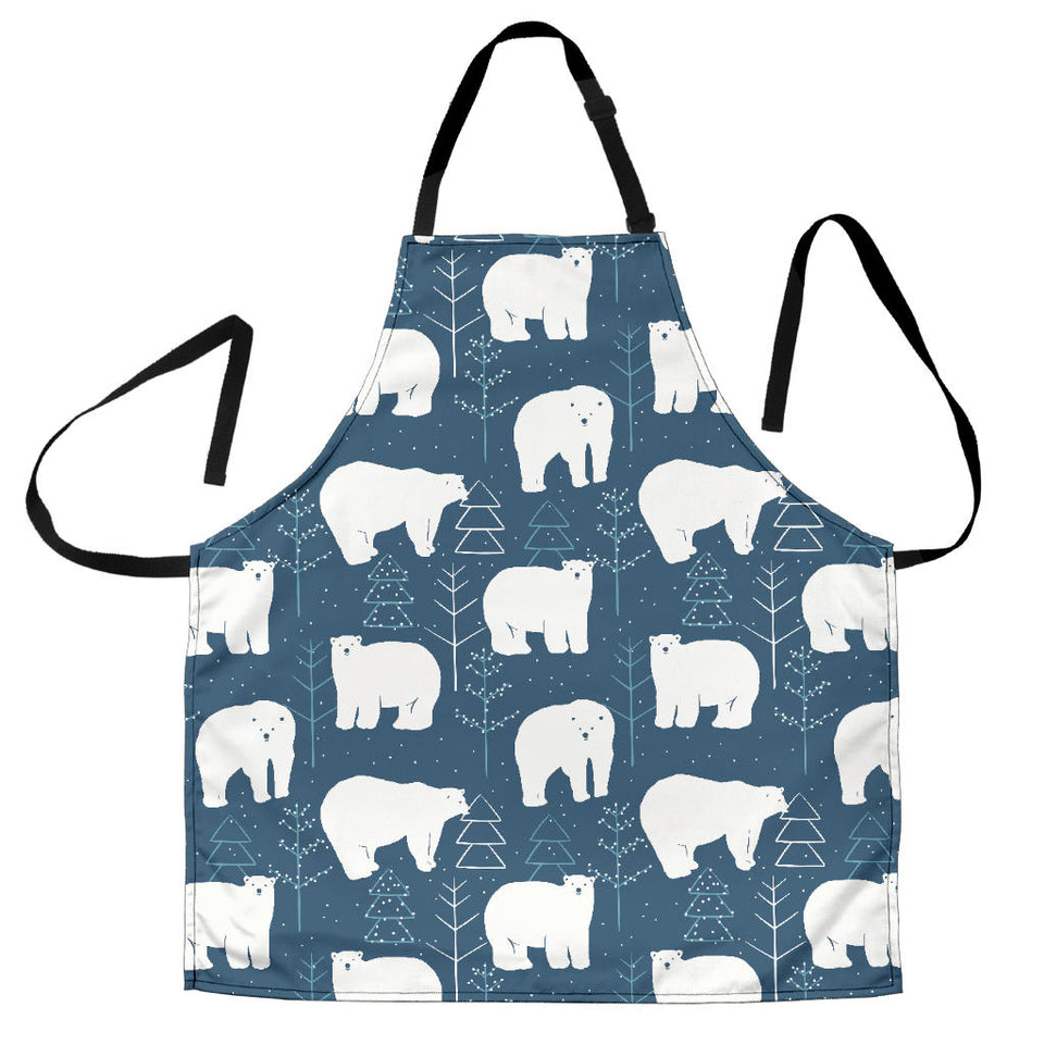 Polar Bear Mother Her Child Pattern Adjustable Apron