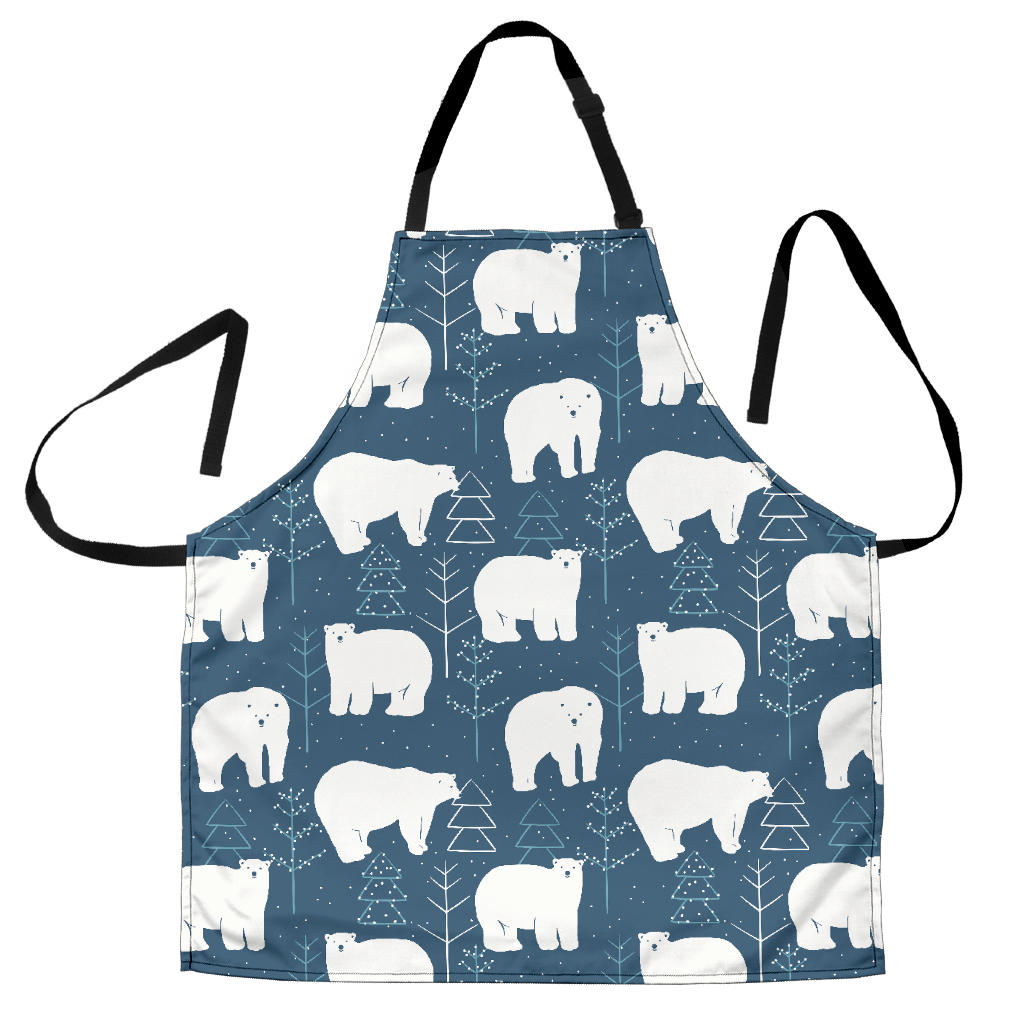 Polar Bear Mother Her Child Pattern Adjustable Apron