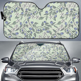 Hand Drawn Blueberry Pattern Car Sun Shade