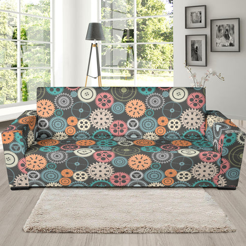 Gear Pattern Print Design 05 Sofa Slipcover