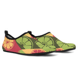 Cool Geometric Lime Pattern Aqua Shoes