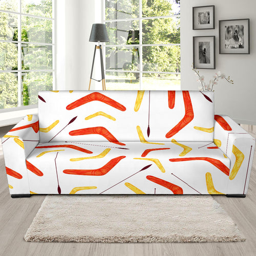 Waterclor Boomerang Australian Aboriginal Ornament Sofa Slipcover