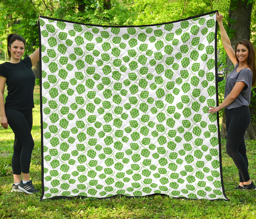 Hop Pattern Background Premium Quilt
