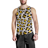 Gray Leopard print pattern Men Tank Top