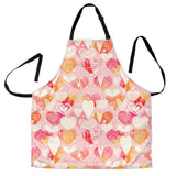 Hand Drawn Heart Design Pattern Adjustable Apron