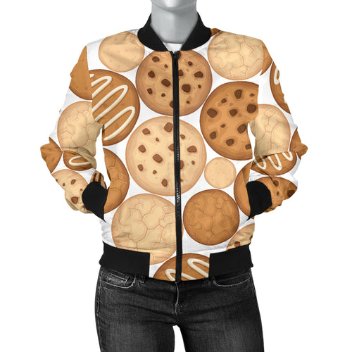 Various Cookie Pattern Women'S Bomber Jacket