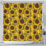 Sunflower Pattern Shower Curtain Fulfilled In US