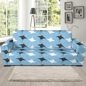 Stingray Pattern Print Design 03  Sofa Slipcover