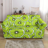 Slices Of Lime Design Pattern Loveseat Couch Slipcover