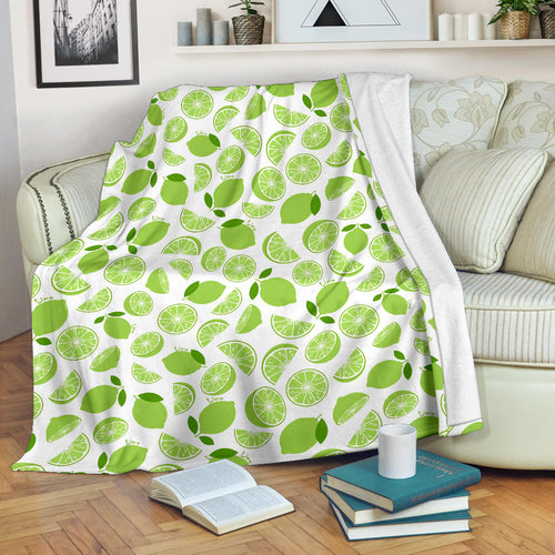 Lime Design Pattern Premium Blanket