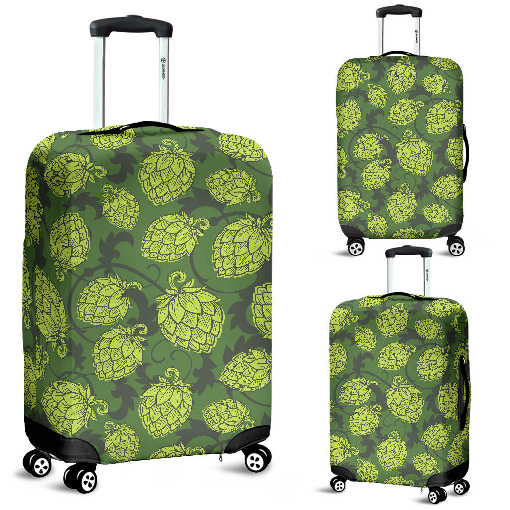 Hop Patternn Hop Cone Background Luggage Covers