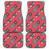 Camera Pattern Print Design 05 Front and Back Car Mats