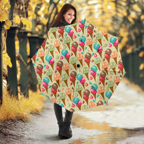 Colorful Ice Cream Pattern Umbrella