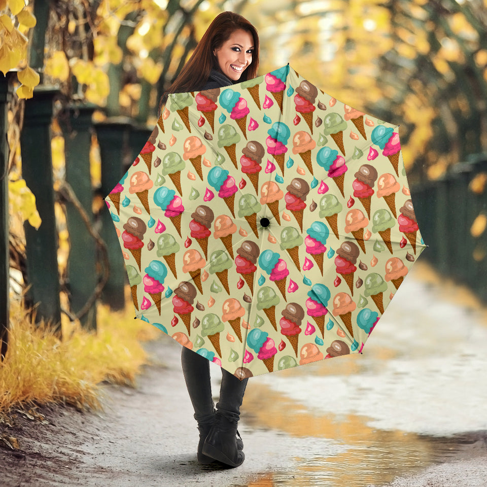 Colorful Ice Cream Pattern Umbrella