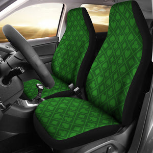 Casino Cards Suits Pattern Print Design 04 Universal Fit Car Seat Covers