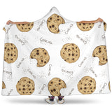 Sketch Style Cookie Pattern Hooded Blanket