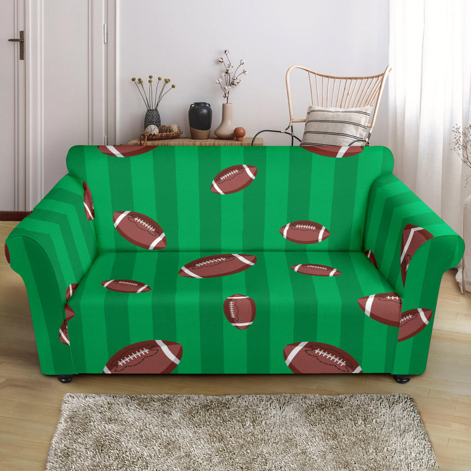 American Football Ball Field Background Loveseat Couch Slipcover
