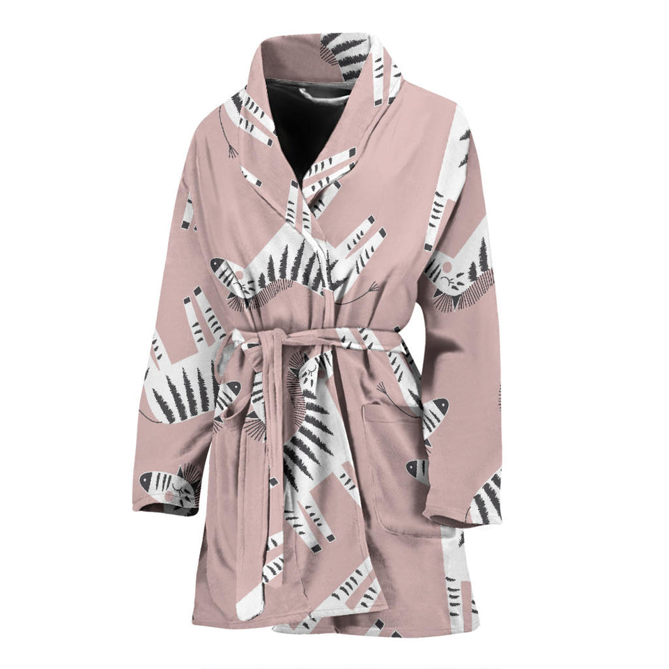 Cute Zebra Pattern Women'S Bathrobe