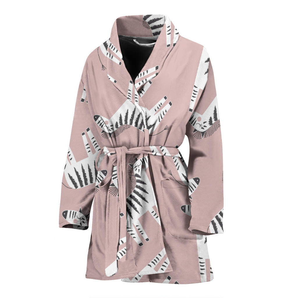 Cute Zebra Pattern Women'S Bathrobe