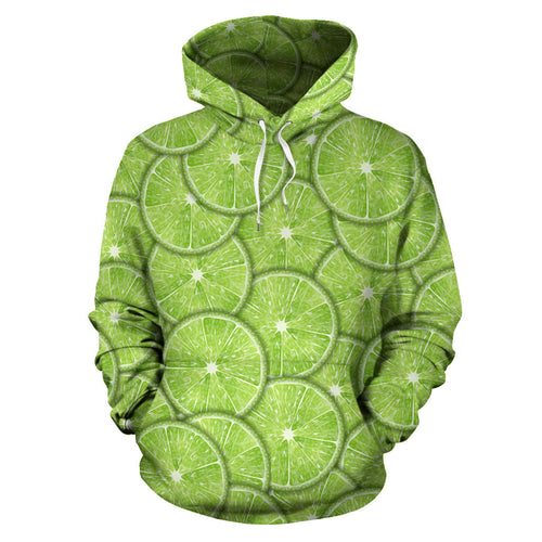 Slices Of Lime Pattern Men Women Pullover Hoodie
