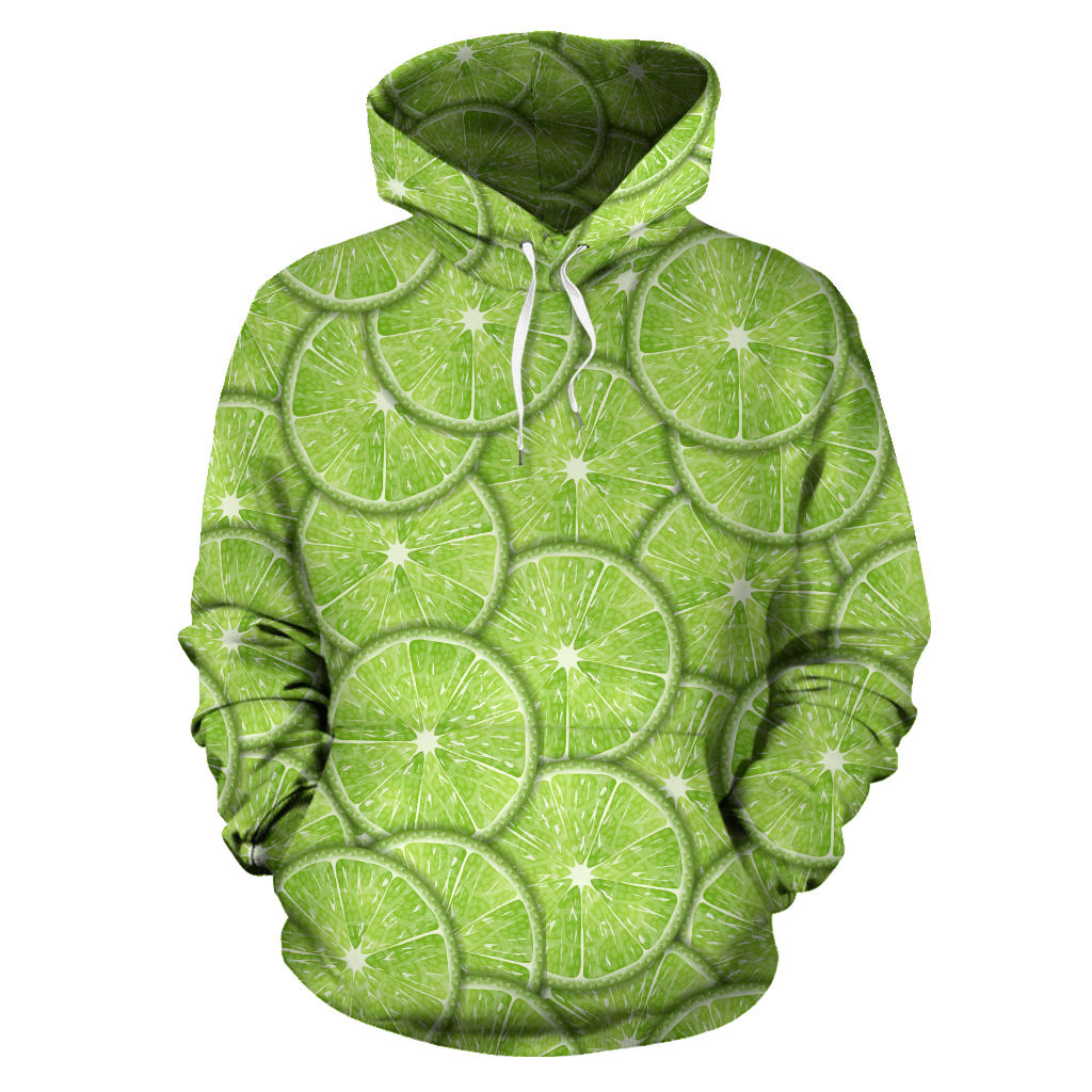 Slices Of Lime Pattern Men Women Pullover Hoodie