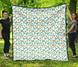 Fried Eggs Pattern Print Design 04 Premium Quilt