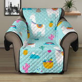 Llama alpaca cactus leaves pattern Recliner Cover Protector