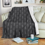 Engine Piston Black Background Pattern Print Design 02 Premium Blanket