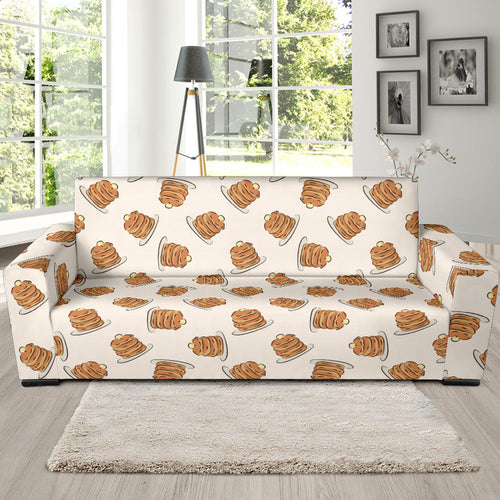 Pancake Pattern Print Design 01  Sofa Slipcover