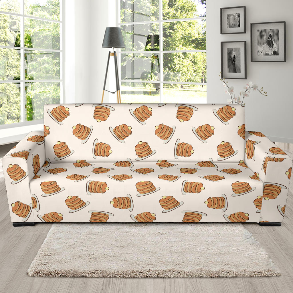 Pancake Pattern Print Design 01  Sofa Slipcover