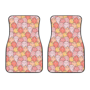 Pig Pattern Print Design 04 Front Car Mats