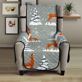 Beautiful deers Winter Christmas Chair Cover Protector