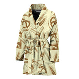 Windmill Wheat Pattern Women'S Bathrobe