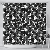Crow Illustration Pattern Shower Curtain Fulfilled In US