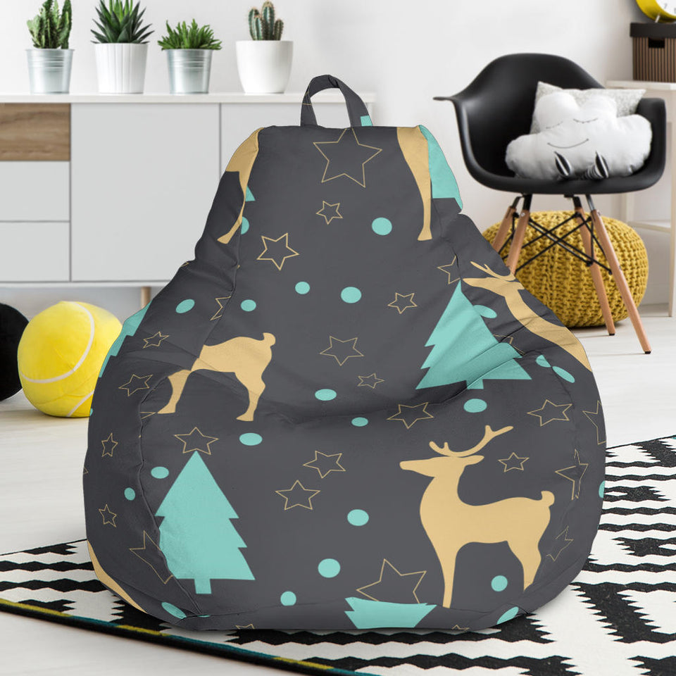 Deers Star Tree Pattern Bean Bag Cover