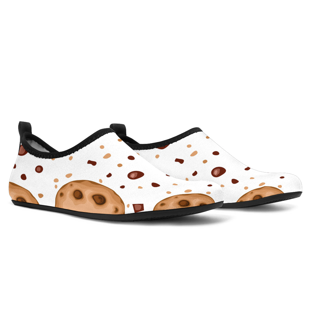 Chocolate Chip Cookie Pattern Aqua Shoes