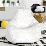 Arabic White Pattern Bean Bag Cover