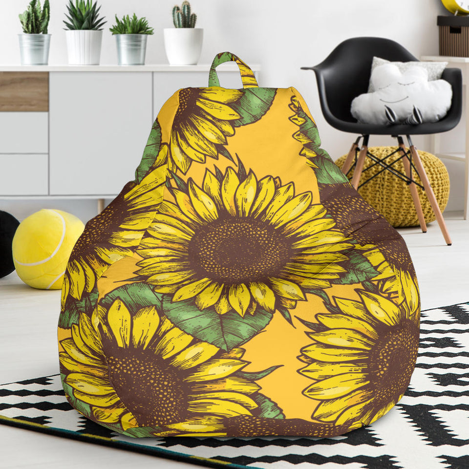 Sunflower Pattern Bean Bag Cover