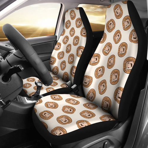 Lion Pattern Print Design 01 Universal Fit Car Seat Covers