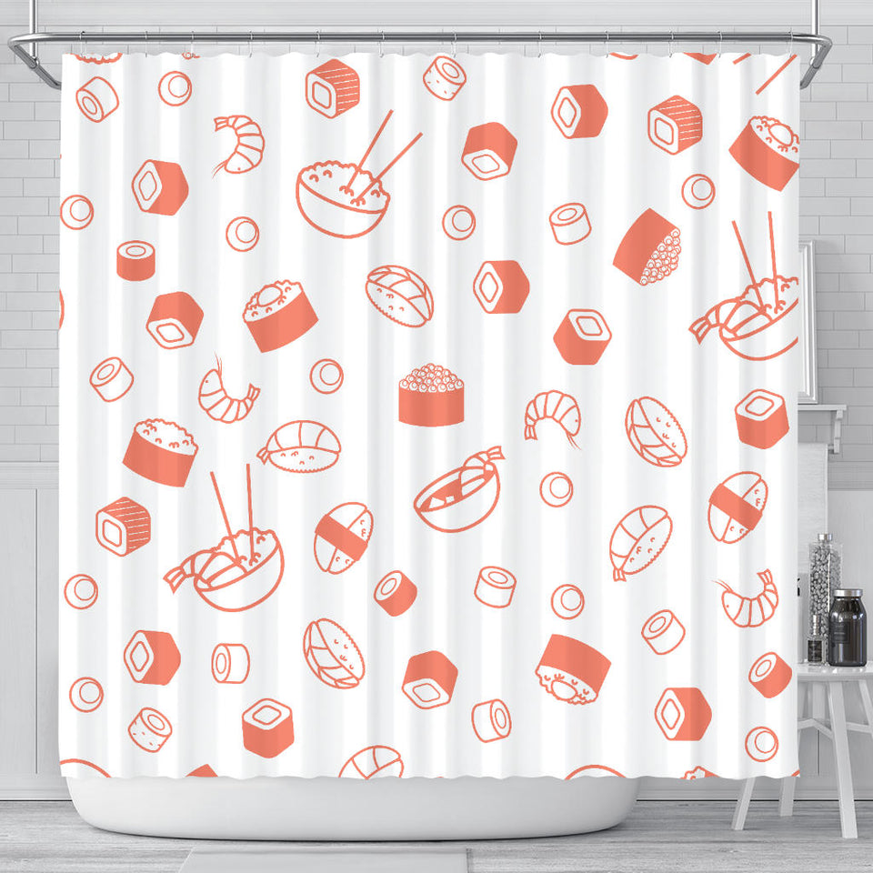 Sushi Pattern Shower Curtain Fulfilled In US
