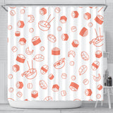 Sushi Pattern Shower Curtain Fulfilled In US