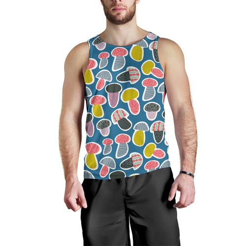 Colorful mushroom design pattern Men Tank Top