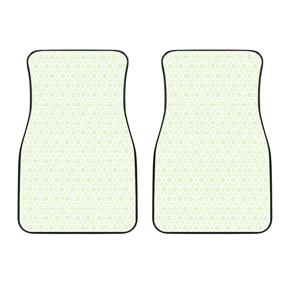 Cucumber Pattern Background Front Car Mats
