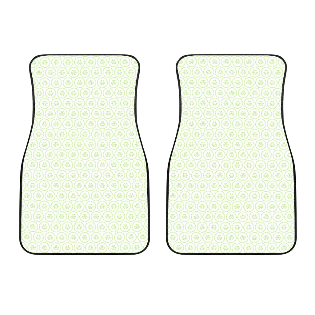 Cucumber Pattern Background Front Car Mats