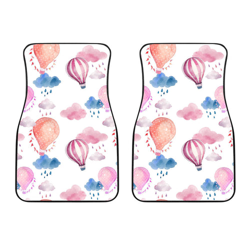 Watercolor Air Balloon Cloud Pattern Front Car Mats