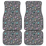 Ostrich Pattern Print Design 01 Front and Back Car Mats